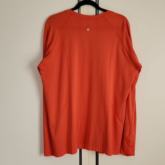 Lululemon Swiftly Tech Long Sleeve Shirt 2.0 Race in Canyon Orange size 20 - Picture 4 of 9